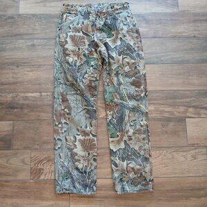 Vintage Wrangler Rugged Wear Pants Mens 32x32 Brown Fleece Lined Hunting